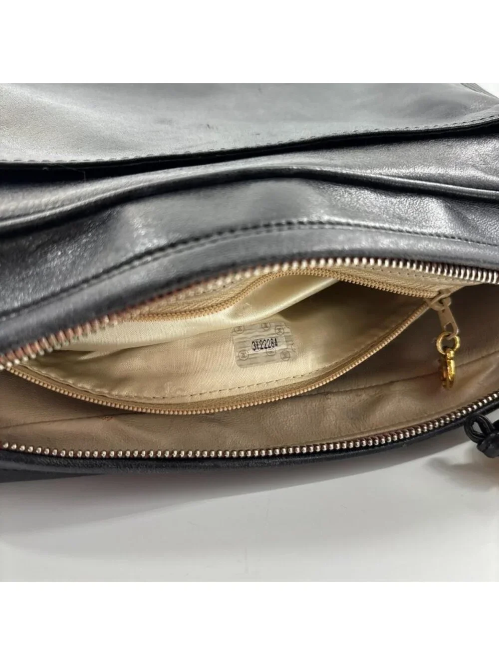 Chanel Lambskin CC Logo Shoulder Bag Black